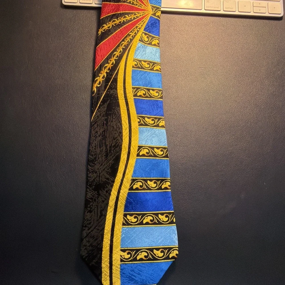 Vintage Rush Limbaugh No Boundaries Mens Tie 90s Silk Bold Authentic Fall Theme